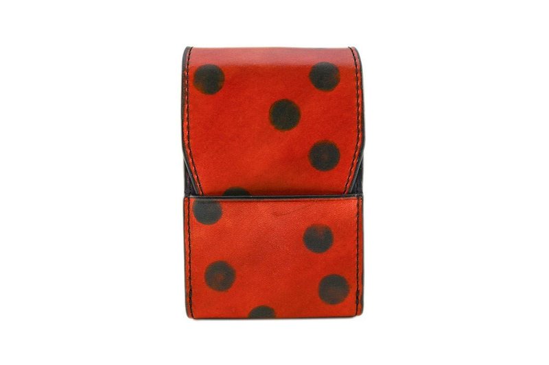 Orange dot cigarette case - 其他 - 真皮 橘色