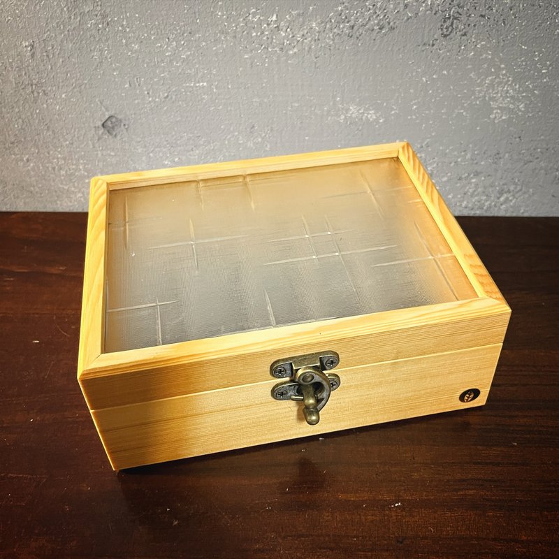 【光影珍藏】北美黄桧手工压花玻璃首饰盒 饰品收纳盒 - 其他 - 木头 