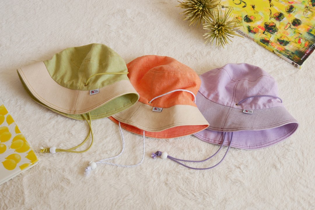 hat reversible bucket hat - 婴儿帽/发带 - 棉．麻 多色