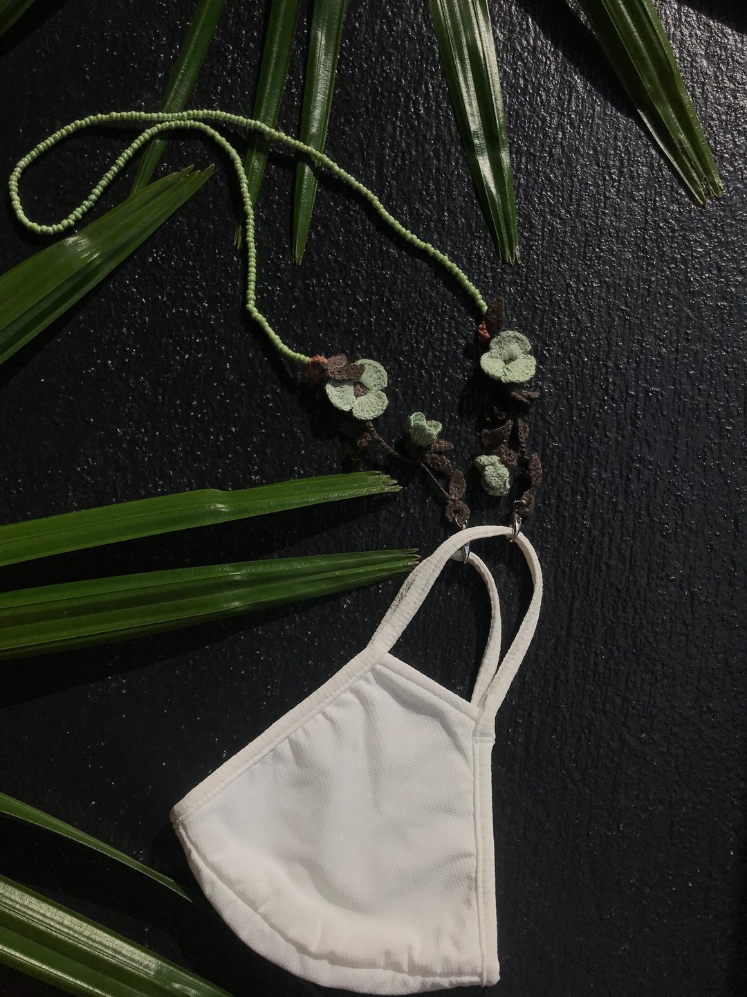 禮物 口罩鍊、眼鏡鍊兩用 Little Bean crochet |SKYGRAY - 口罩 - 贵金属 灰色