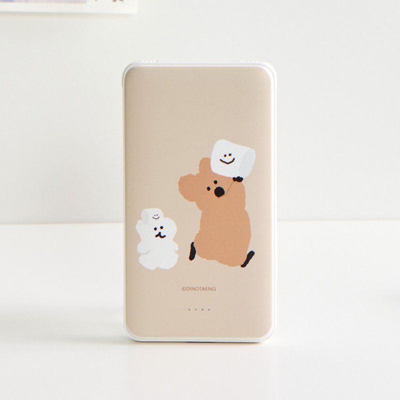 DINOTAENG经典-高举棉花糖双线快充10000mAh行动电源 - 充电宝/传输线 - 塑料 多色