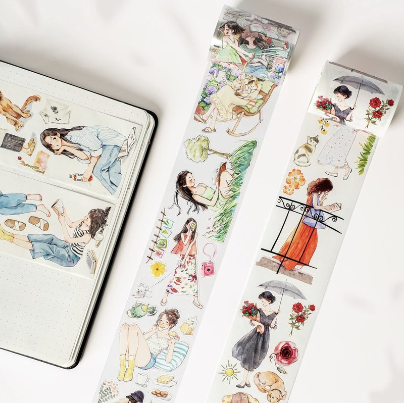 慢生活 PET 和纸胶带 模切 5米卷 - 纸胶带 - 纸 多色