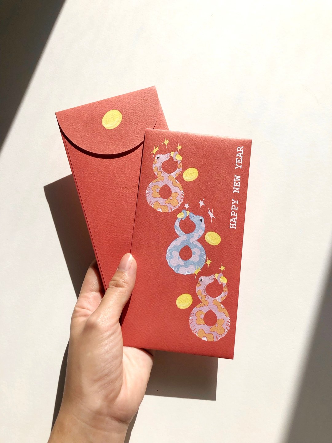 2025蛇年红包袋 祝您发发发  番茄红5入 - 红包/春联 - 纸 红色