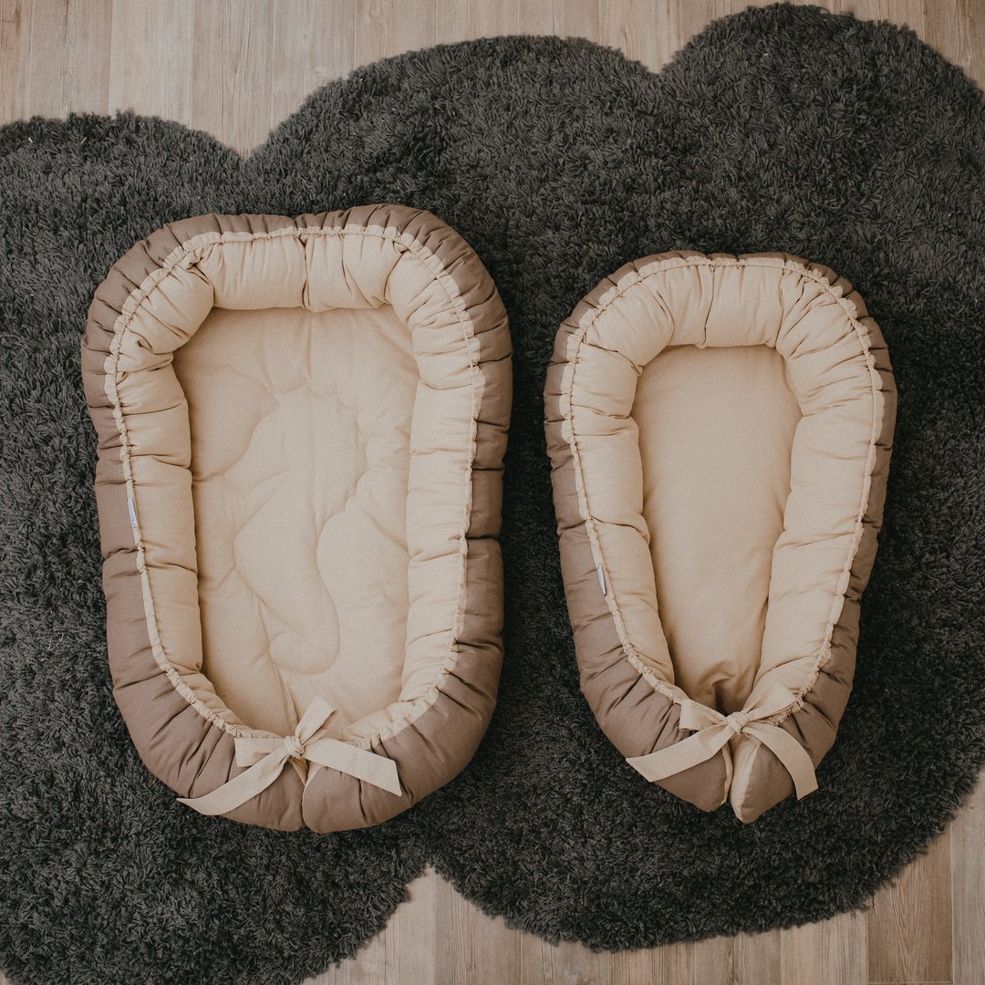 Neutral Gender Baby Nest Bed - Newborn Sleeper Snuggle Nest - 婴儿床上用品 - 棉 卡其色
