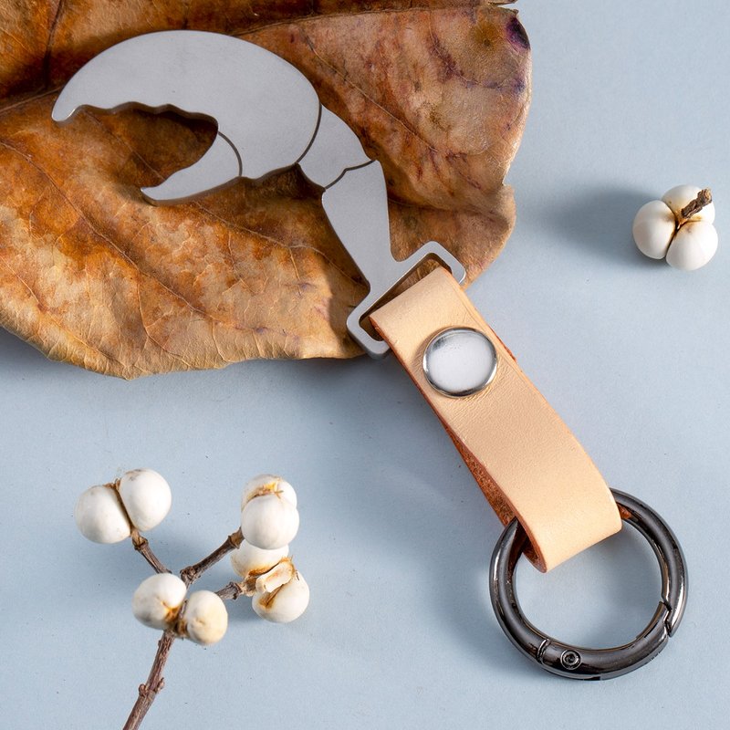 【礼物盒装】独占鳌头不锈钢开瓶器 吊饰 钥匙圈 - 钥匙链/钥匙包 - 不锈钢 银色