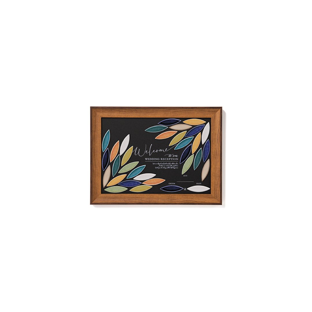 婚礼推荐叶片造型瓷砖签名迎宾板 Welcome Tile Board - 画框/相框 - 瓷 多色