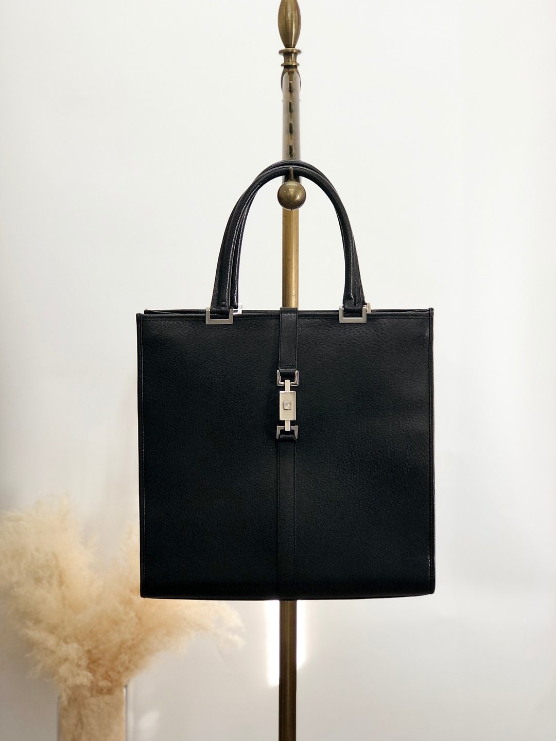 【 日本直送 名牌中古包 】GUCCI 古驰 Jackie 手提包 黑色 皮革 vintage 古董 经典款 2kdzsa - 手提包/手提袋 - 真皮 黑色