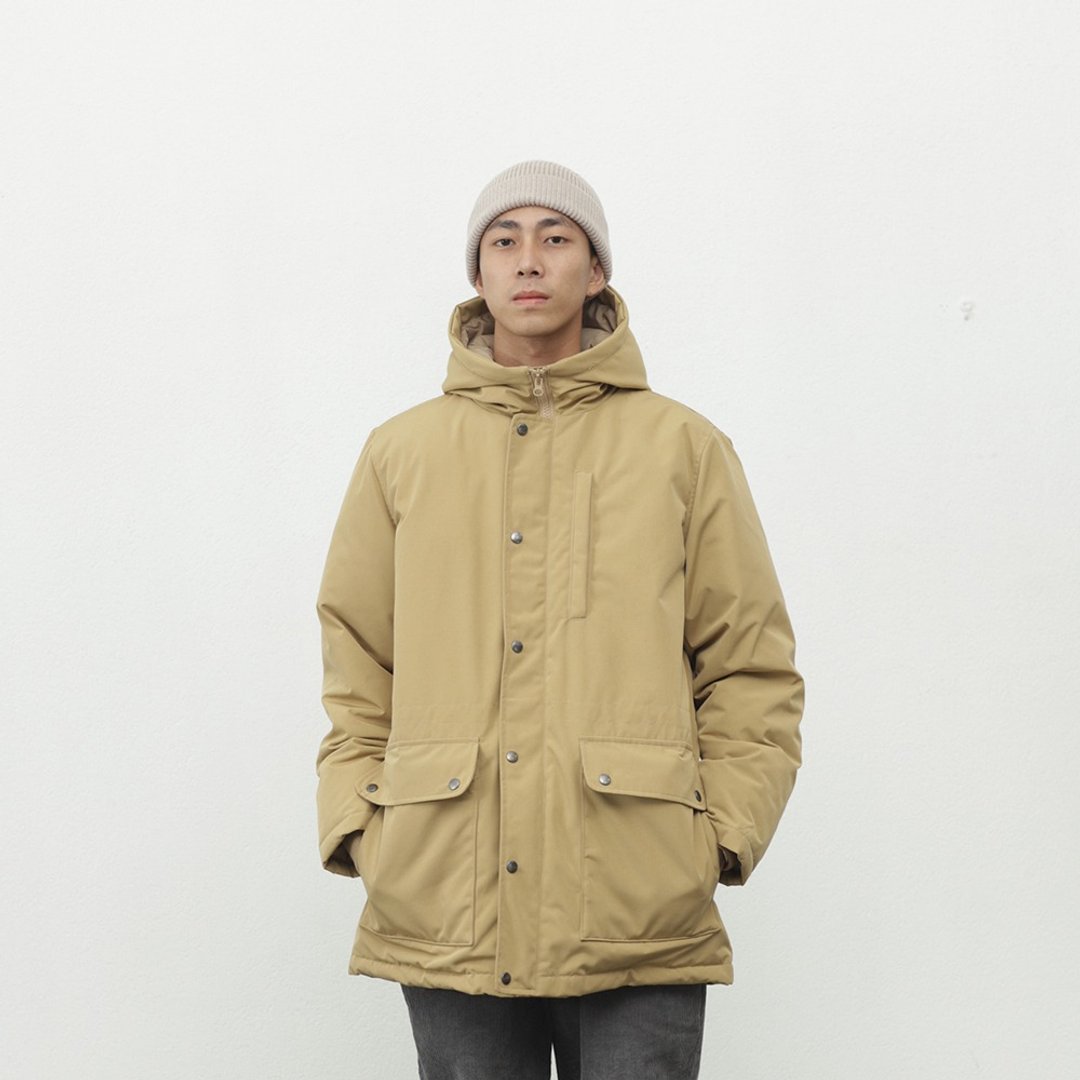 吃茶去 | 中长款羽绒服 防风防水 - 男装外套 - 聚酯纤维 