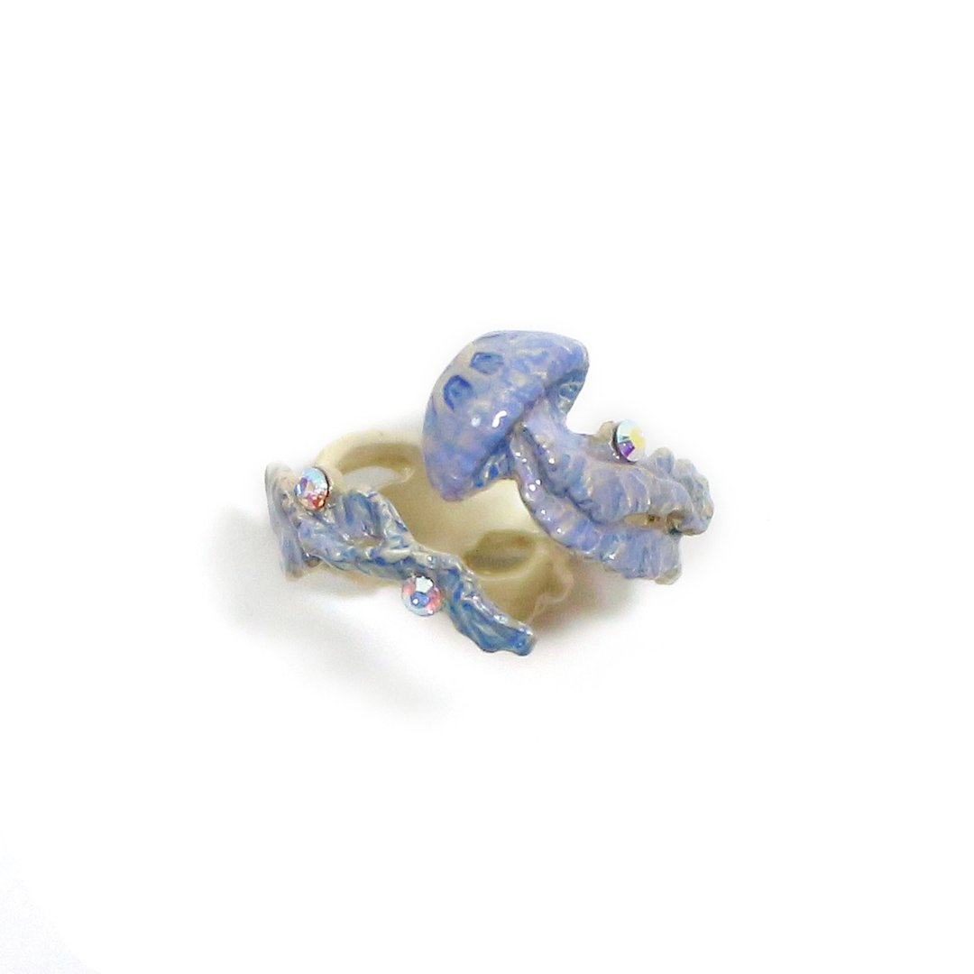 Atlantic Seanet Jellyfish Ring RN172 Jellyfish Ring - 戒指 - 其他金属 蓝色