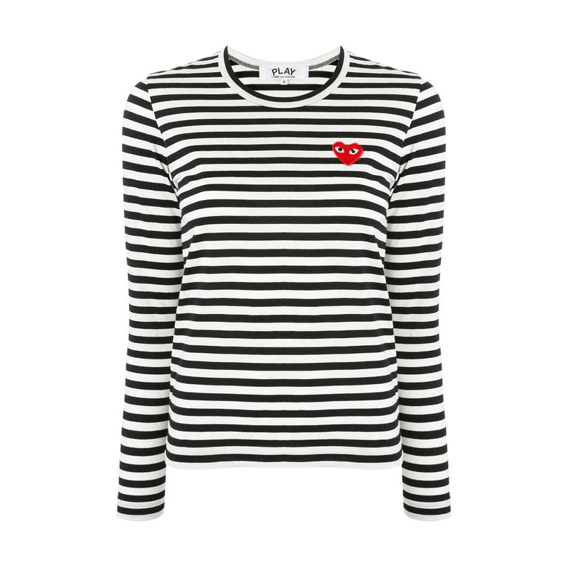 PLAY COMME DES GARÇONS T-shirt - 女装 T 恤 - 棉．麻 黑色