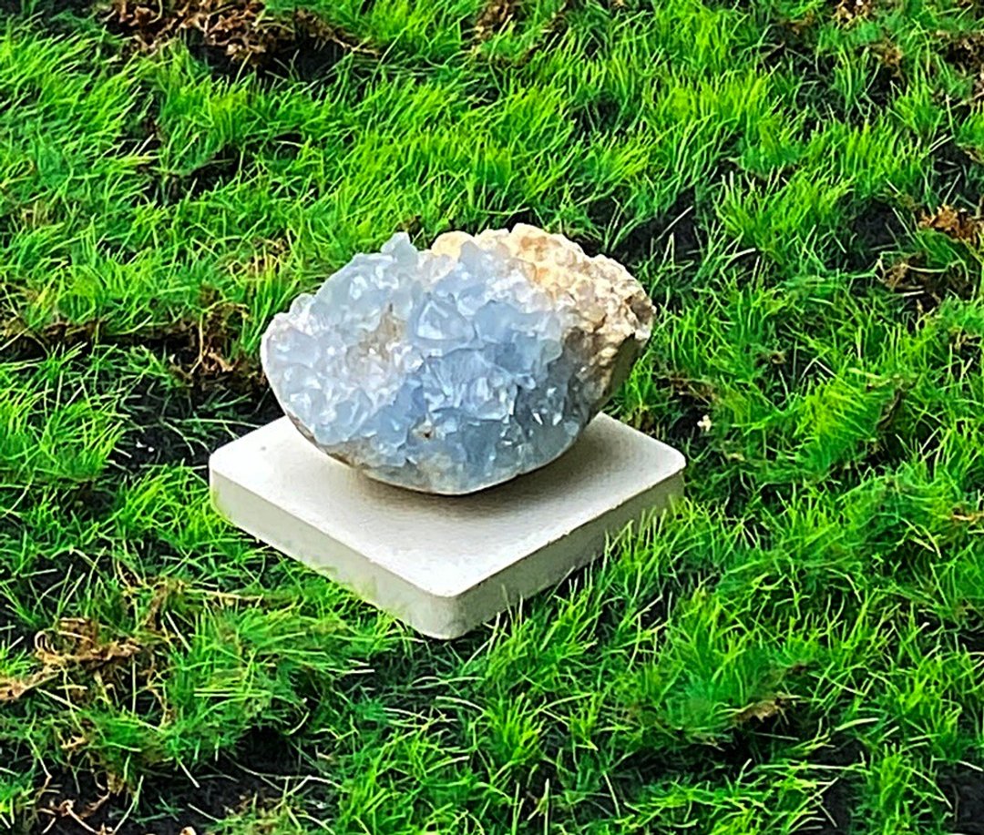 能量摆饰-天然能量原矿天青石簇 疗愈 治愈  开运 快速出货 - 摆饰 - 水晶 蓝色