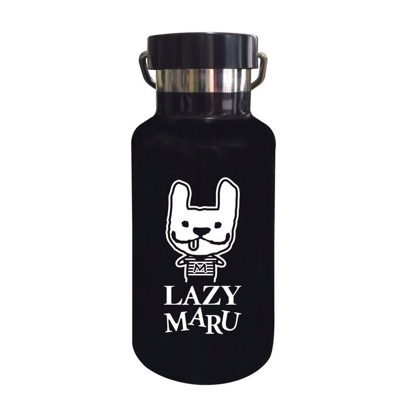 LAZYMARU-LM000035 MARU限量保温运动瓶(黑) 法斗 台湾文创 - 水瓶/水壶 - 其他金属 黑色