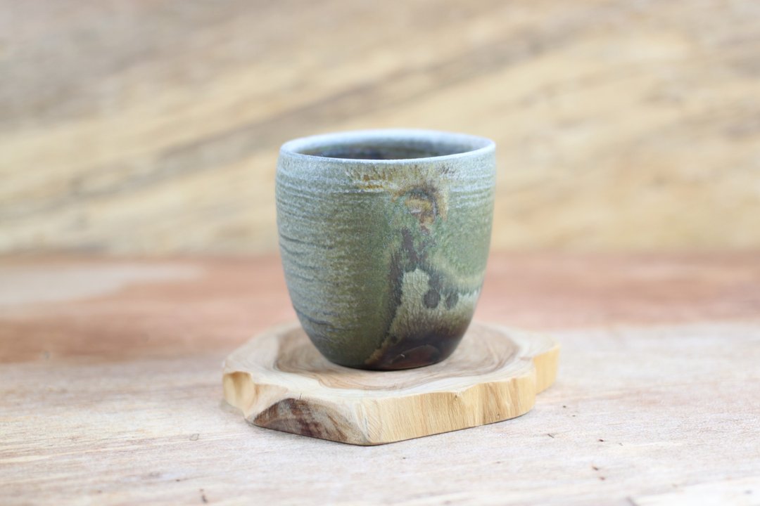 【台湾制造】柴烧落灰 闻香品茗杯 名家叶敏祥手工作品 - 茶具/茶杯 - 陶 