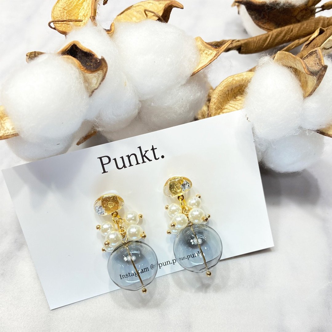 Punkt. - 0008 海玻璃耳环 - 耳环/耳夹 - 玻璃 