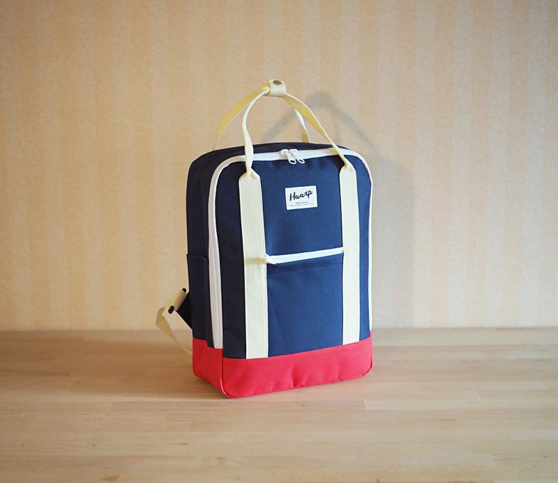BACKPACK Navy / Red / Beige - 后背包/双肩包 - 聚酯纤维 蓝色