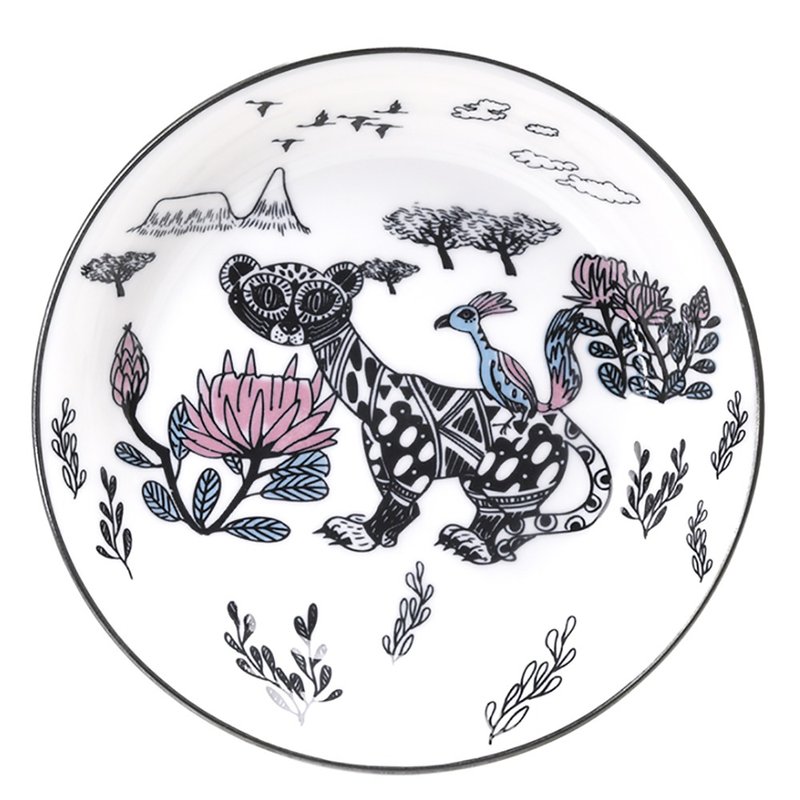 WANYAMA动物系列-1入深盘-花豹(21.4cm) - 盘子/餐盘/盘架 - 陶 多色