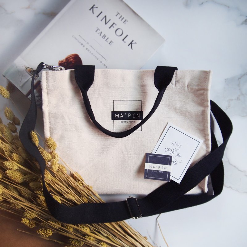 M.P Bag 双面包  棉帆布托特包 - 侧背包/斜挎包 - 棉．麻 灰色