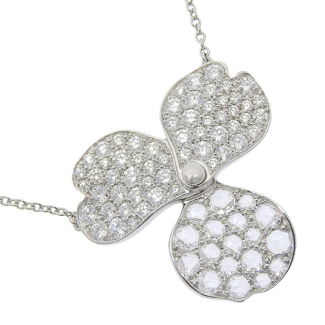 【日本直送】蒂芙尼 TIFFANY&Co. Paper Flowers 系列 项链 宽版 Pt950铂金×钻石 花朵坠饰 约5.3g 【二手】 - 项链 - 贵金属 银色