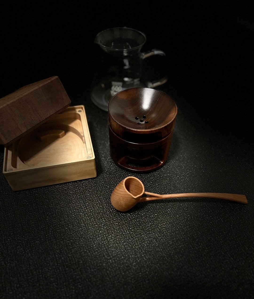 原木手冲咖啡滤杯组 - 其他 - 木头 金色