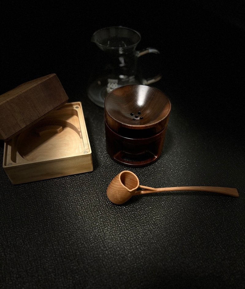 原木手冲咖啡滤杯组 - 其他 - 木头 金色