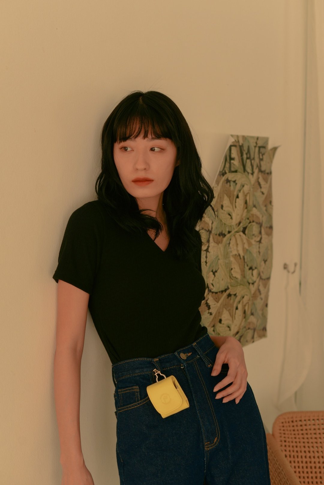 Highestjump Vicky V-Neck Shirt (Black) - 女装衬衫 - 棉．麻 黑色