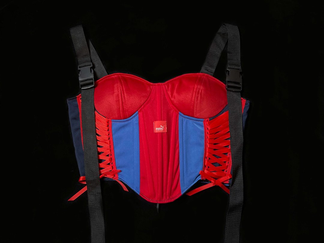 REGETHER 古着改制 sportswear 罩杯式绑带马甲-PUMA - 女装背心 - 尼龙 红色