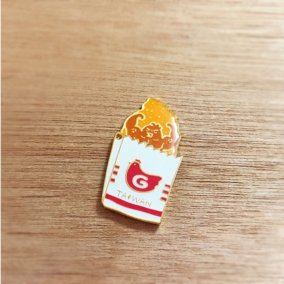 Ruyi 趣玩台湾冰箱贴/磁铁 - 鸡排 - 冰箱贴/磁贴 - 其他金属 金色