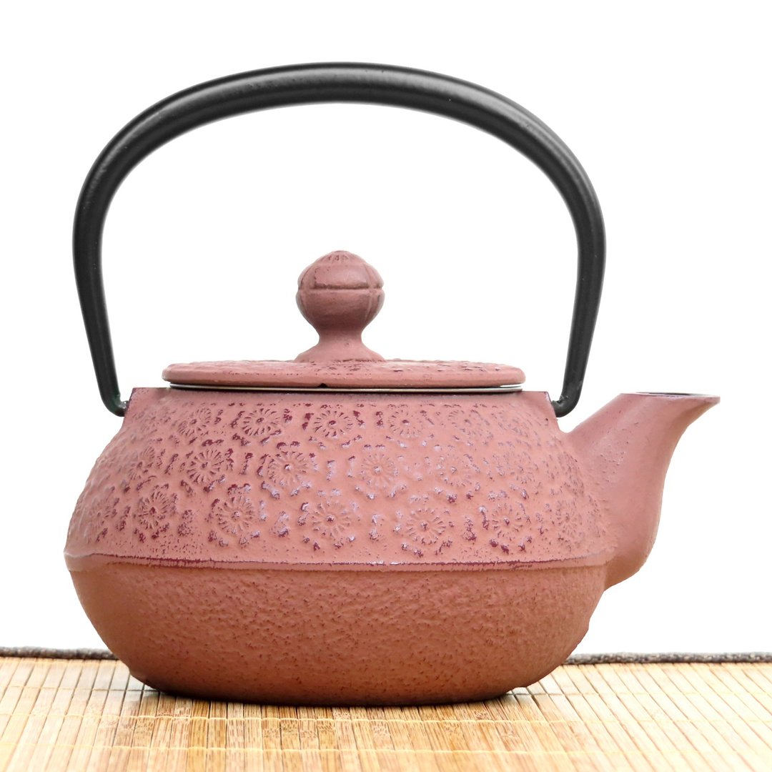 岩铸 南部铁器 泡茶壶 3型樱花 0.32L 日本制 - 茶具/茶杯 - 其他金属 粉红色