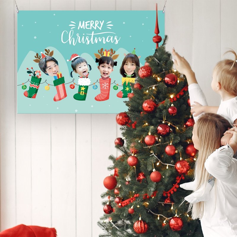 定制化圣诞节挂布 (1) - 墙贴/壁贴 - 聚酯纤维 
