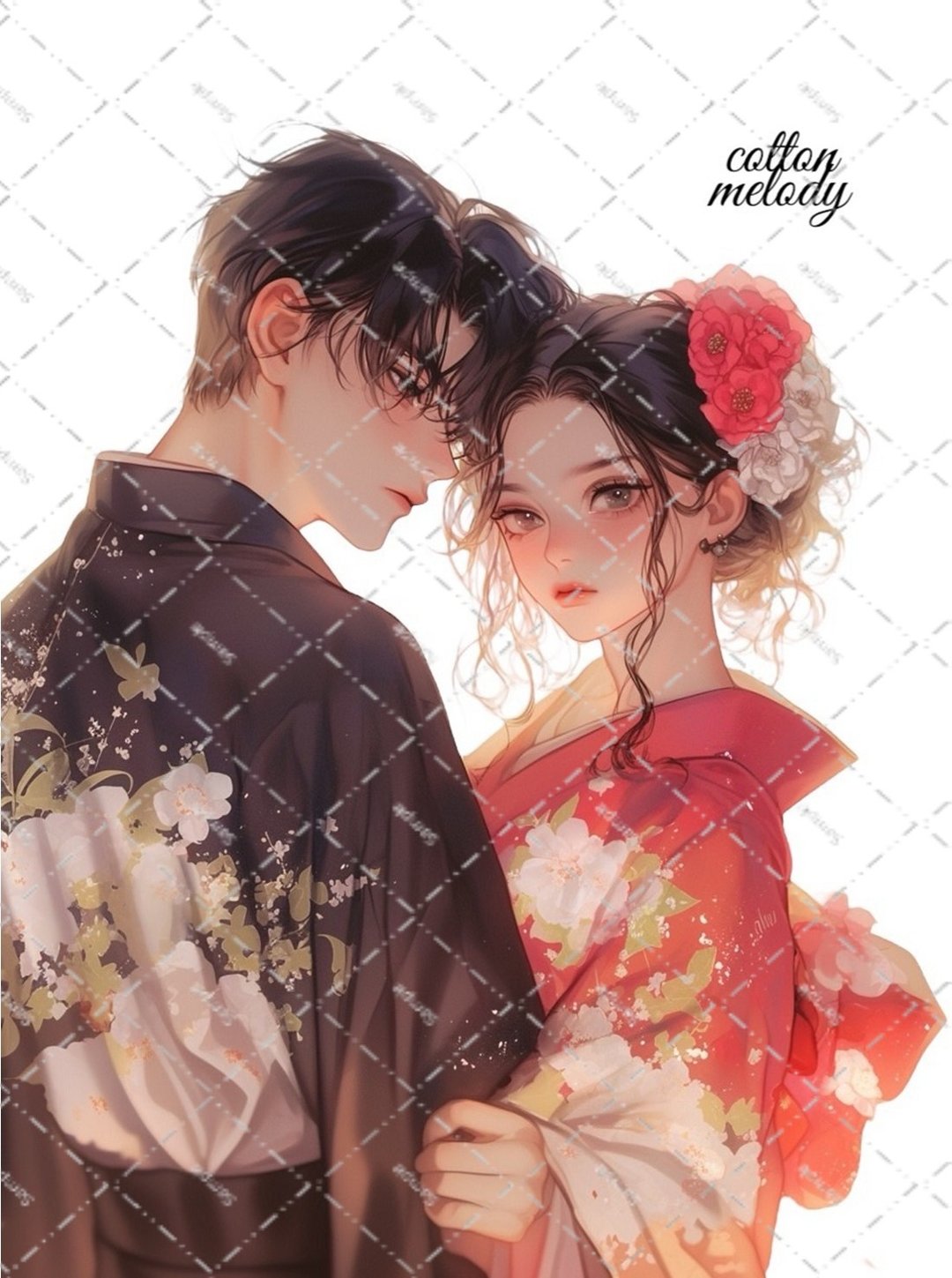 original sticker no.2169 人物贴纸 原创贴纸 原创人物贴纸 装饰贴纸 cotton melody - 贴纸 - 纸 