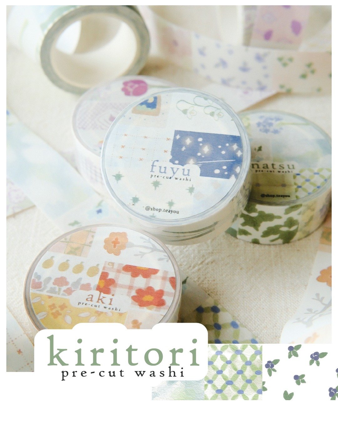 预裁和纸胶带：四季 (Kisetsu) - Kiritori by teayoushop - 纸胶带 - 纸 