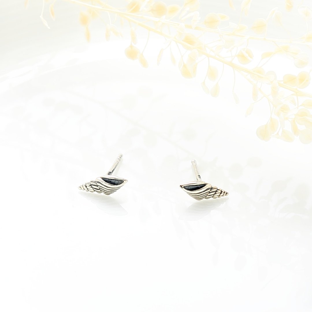 【Angel & Me】夏日 海洋 贝壳 s925 纯银耳环 耳夹 生日礼物 - 耳环/耳夹 - 纯银 银色