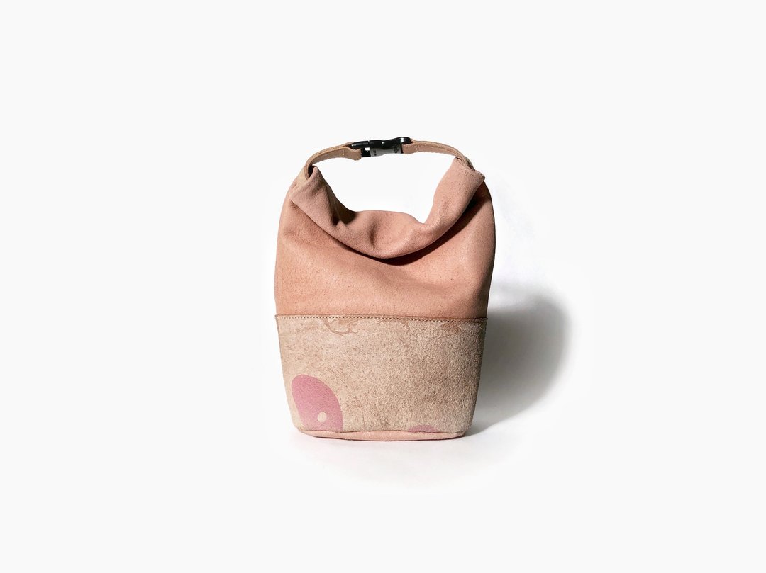 Leather hand roll bag mini - 手提包/手提袋 - 真皮 粉红色