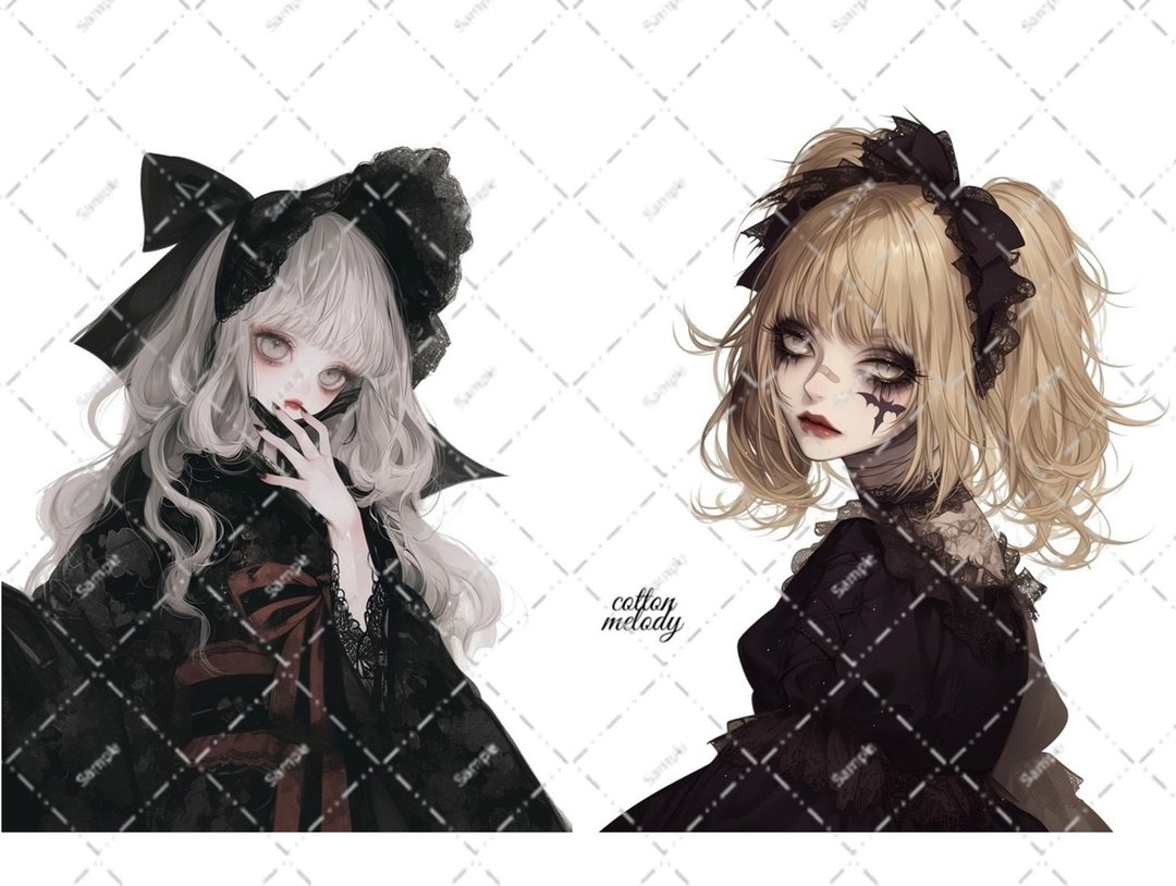 original sticker no.6328 人物贴纸 原创贴纸 人物插画贴纸 女孩贴纸 原创人物贴纸 - 贴纸 - 纸 