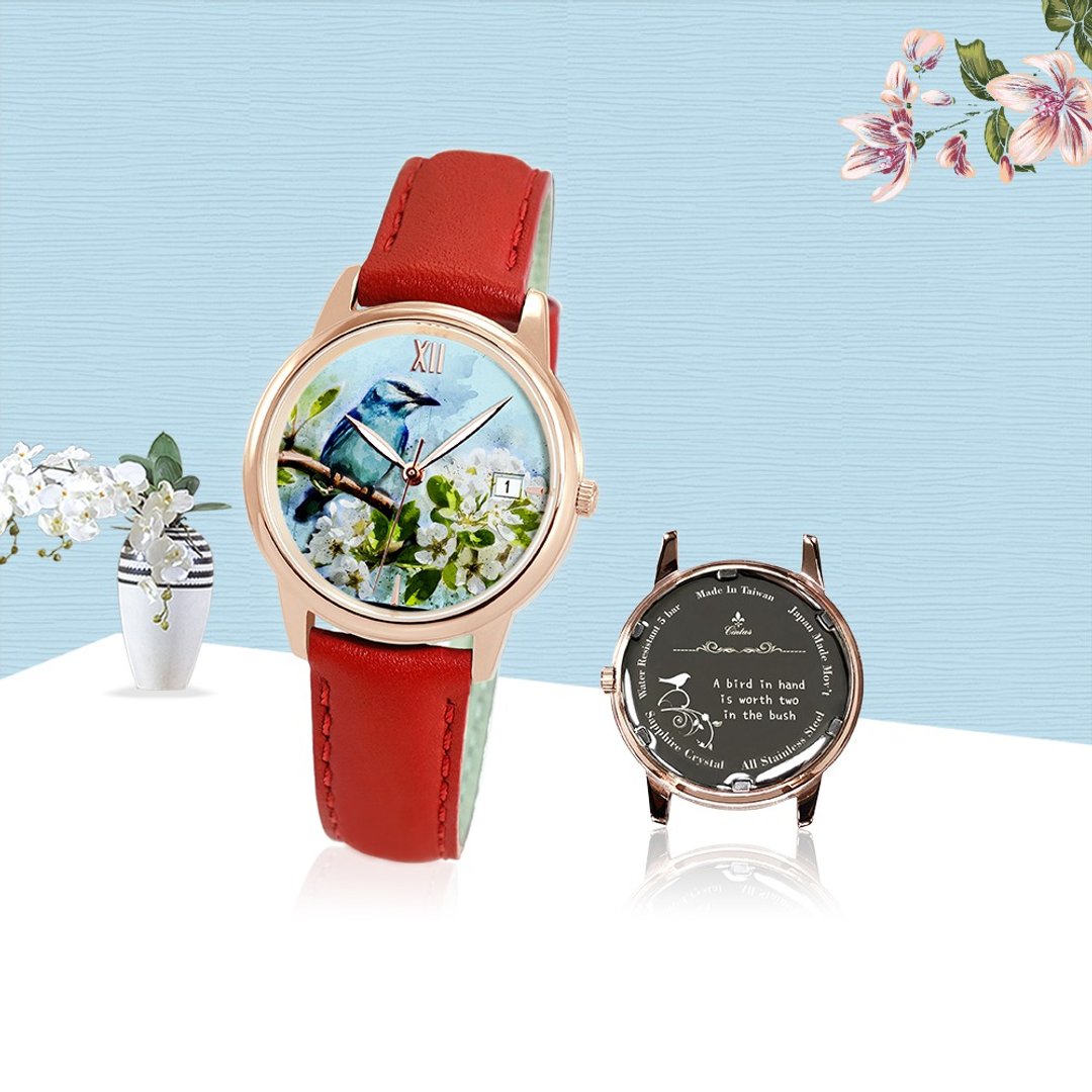 【手表定制】33 mm 8206LRG 玫瑰金色 (表面+底盖设计订制) - 女表 - 不锈钢 
