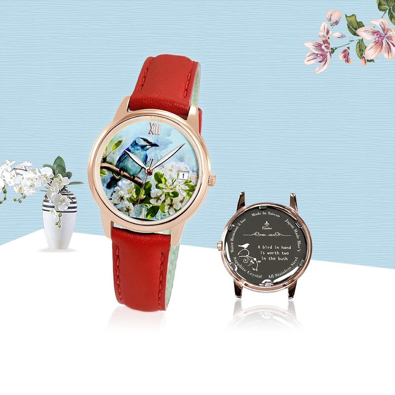 【手表定制】33 mm 8206LRG 玫瑰金色 (表面+底盖设计订制) - 女表 - 不锈钢 