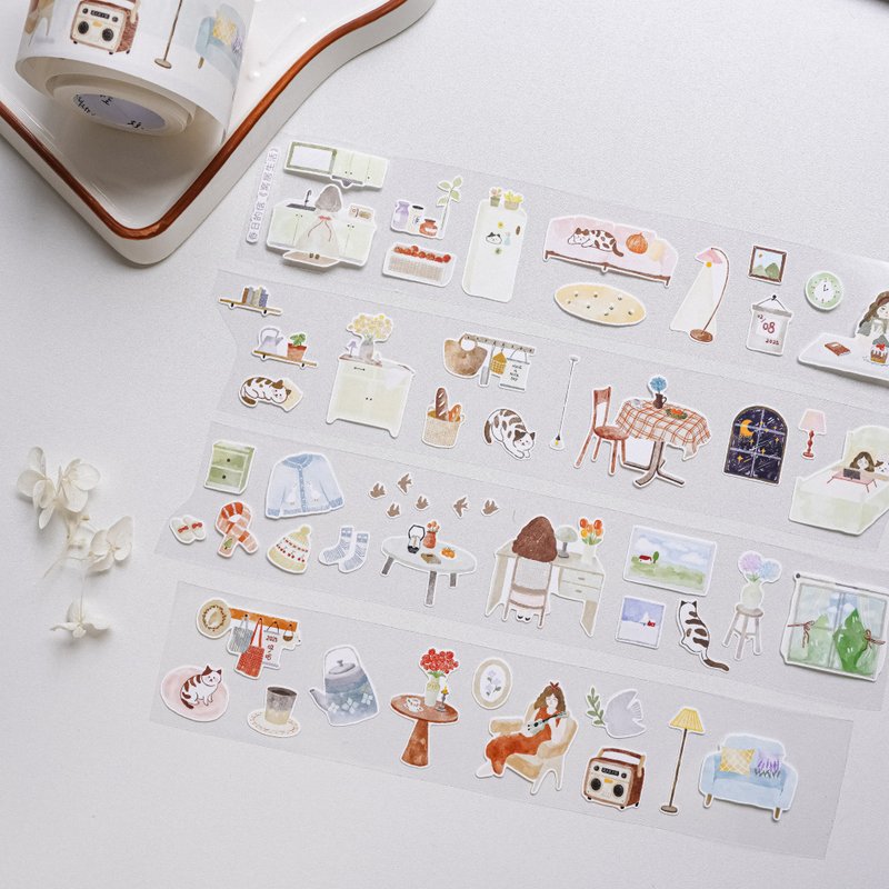 窝居生活  宅家系列胶带 手帐素材 - 纸胶带 - 纸 多色