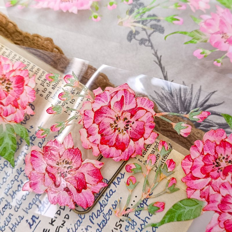 櫻花粉 / 裝飾膠帶 - 纸胶带 - 塑料 多色