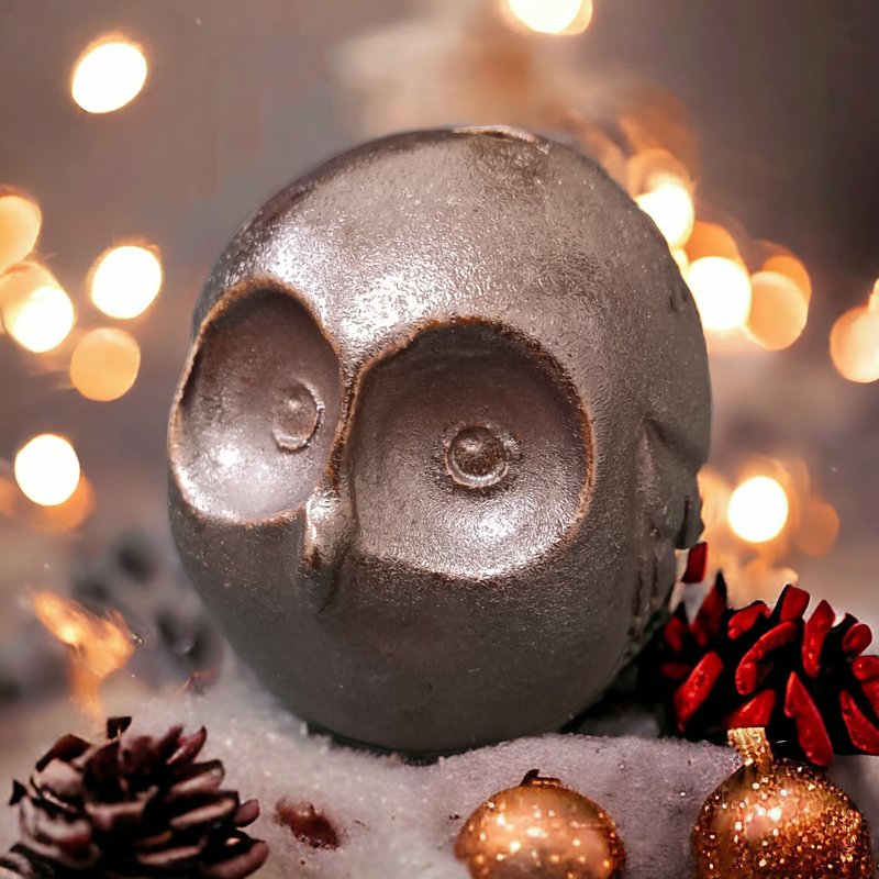 柴烧猫头鹰扩香瓶 - 香薰/精油/线香 - 陶 咖啡色