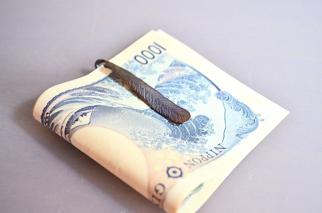 Titanium money clip・羽毛造型纯钛钱夹・55mm - 皮夹/钱包 - 其他金属 蓝色