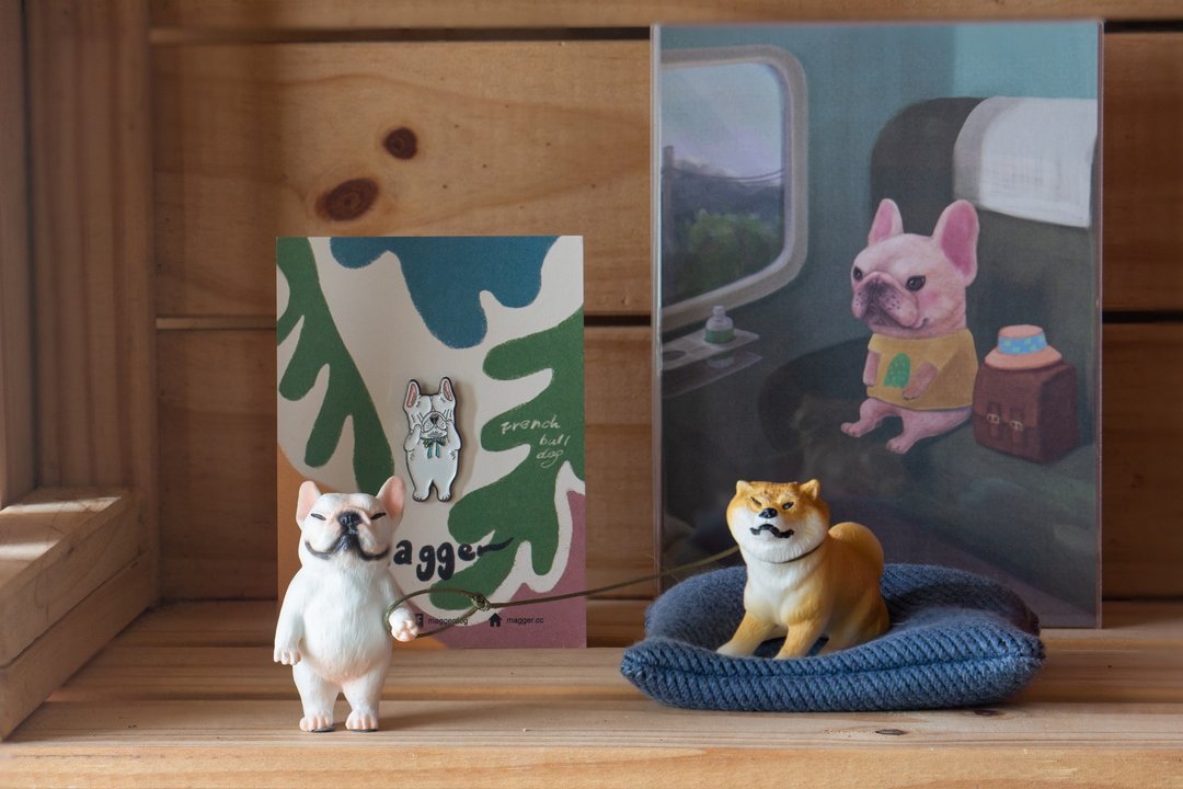 【犬之日 福袋】法斗 柴犬 限量优惠套组 - 摆饰 - 树脂 橘色