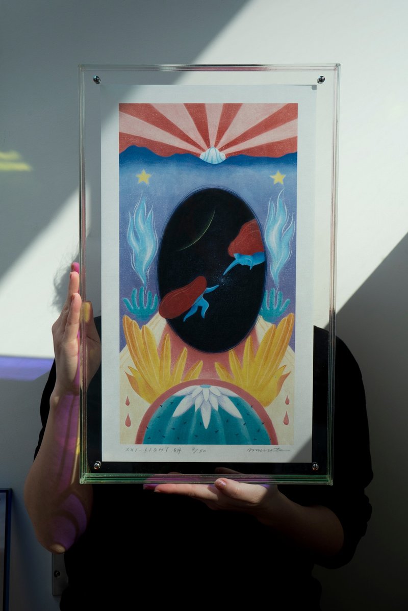 Light 明, 裱框海报 艺术微喷 - 海报/装饰画/版画 - 纸 多色