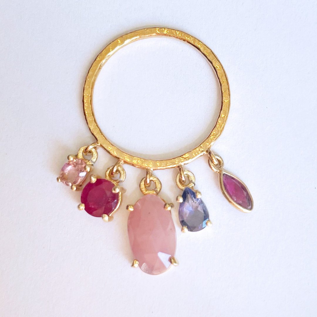 color stone ring R32 - 戒指 - 银 多色