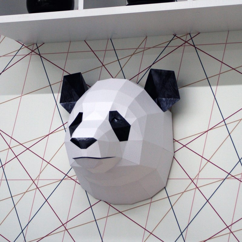 熊猫头纸工艺模板 - 手工艺教程/工具书 - 其他材质 