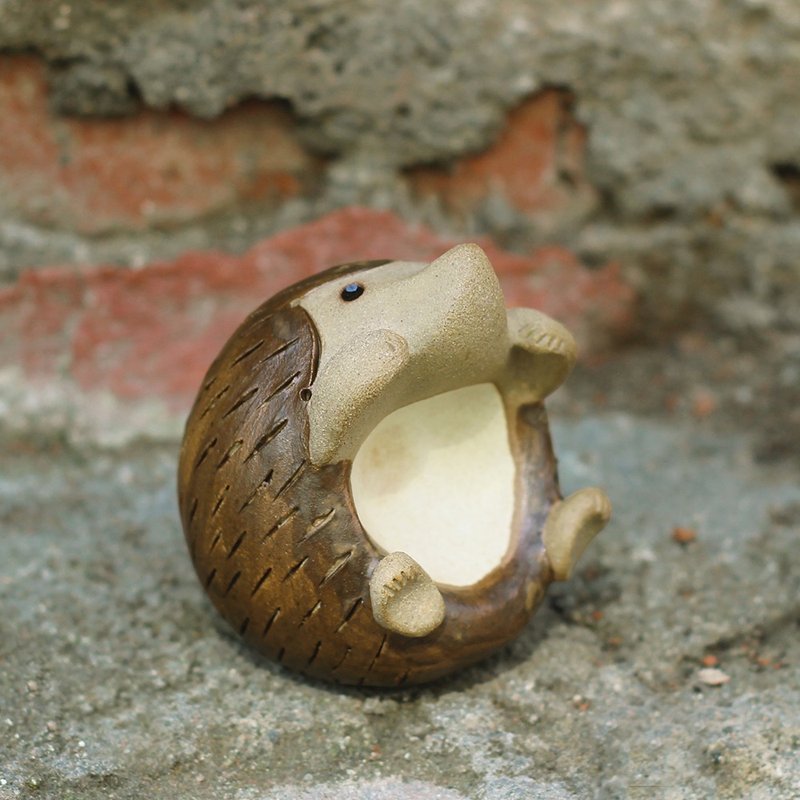 乐Y-刺猬 - 摆饰 - 陶 咖啡色