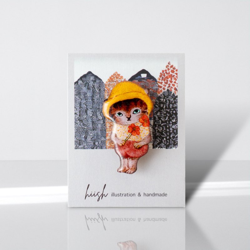 小猫胸针 - 胸针 - 树脂 多色