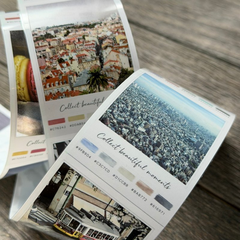 色票 - 城市与人文 (摩天轮) 亮面 PET 胶带 - 纸胶带 - 塑料 