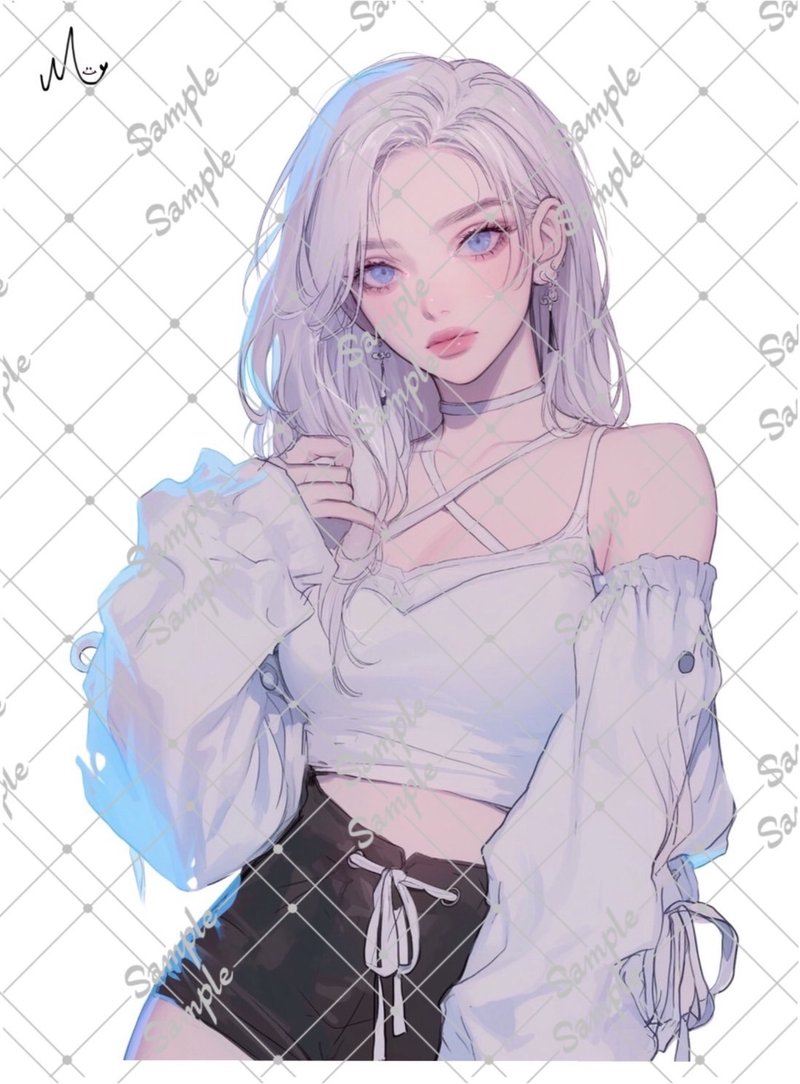 原创人物贴纸 8月新款 - 贴纸 - 纸 