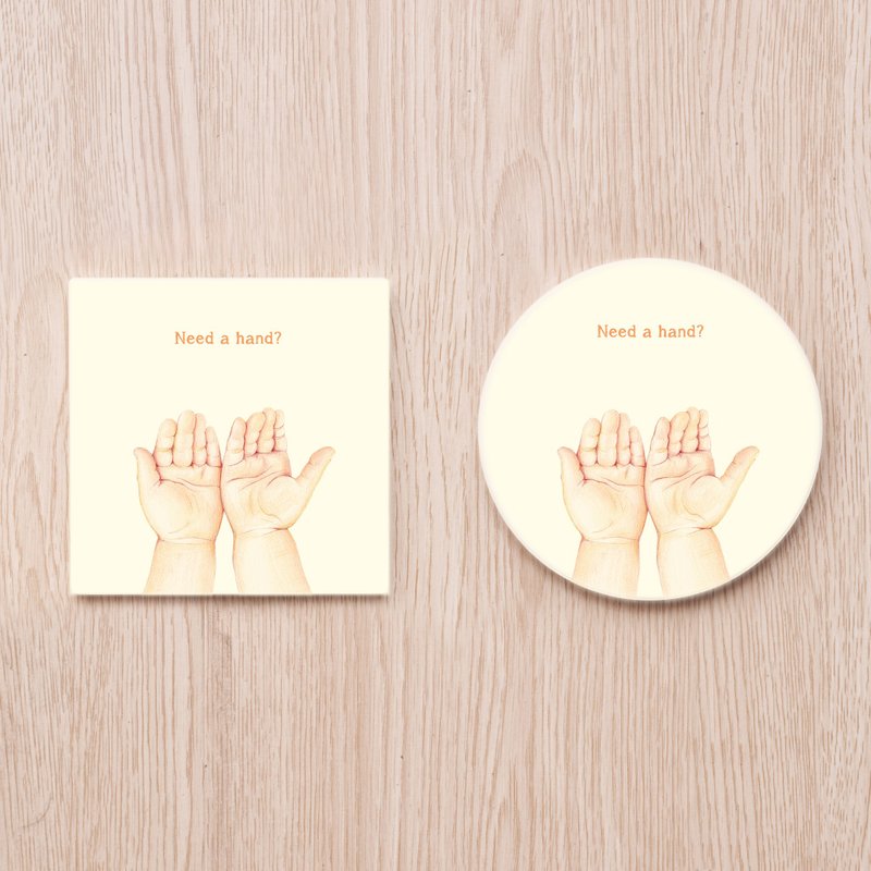 宝宝的手定制陶瓷杯垫/孕妇 妈妈 爸爸 礼物 婴儿 小儿科 医师 - 杯垫 - 瓷 