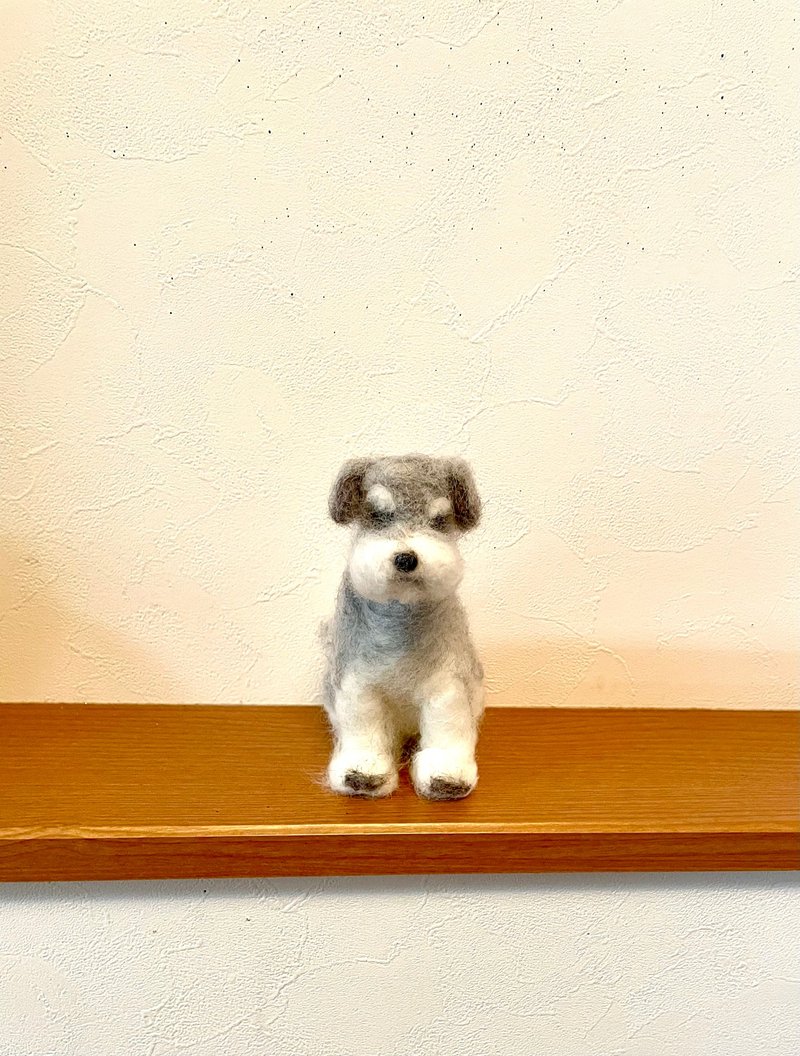 雪纳瑞羊毛毡 - 编织/刺绣/羊毛毡/裁缝 - 羊毛 灰色